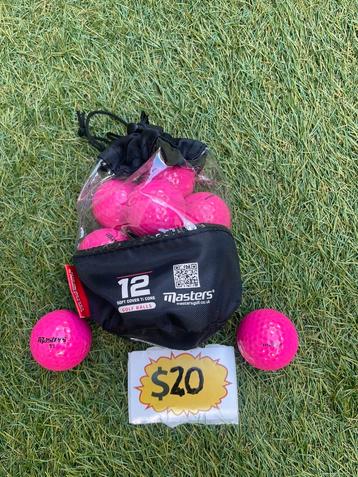 Masters roze golfballen beschikbaar voor biedingen