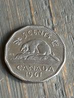5 Cent 1961 Canada, Postzegels en Munten, Munten | Amerika, Losse munt, Verzenden, Noord-Amerika