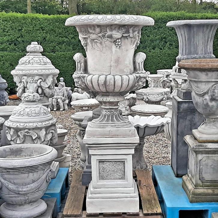 Bloempot tuinvaas siervaas bloembak, Tuin en Terras, Bloempotten, Nieuw, Beton, Binnen, Balkon, Tuin, 70 cm of meer, 40 cm of meer