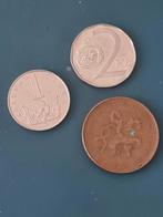 Tsjechische  munten uit 1993 1, 2 en 10 koruna, Ophalen of Verzenden, Overige landen, Losse munt
