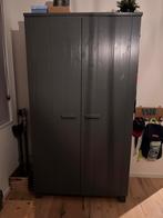 Grijze kledingkast, Huis en Inrichting, Kasten | Kledingkasten, Ophalen, 100 tot 150 cm, Met hangruimte, Zo goed als nieuw