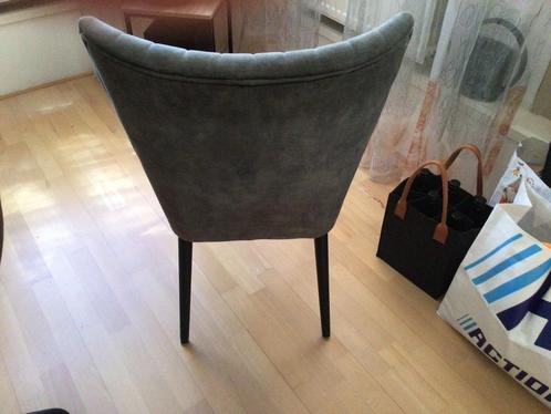 Eetkamerstoelen, fluweelachtige stof, Huis en Inrichting, Stoelen, Zo goed als nieuw, Drie, Stof, Overige kleuren, Ophalen
