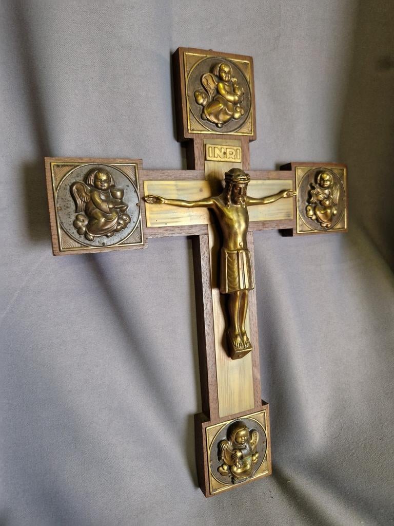 Prachtige oude crucifix, Ophalen of Verzenden, Beeld(je)
