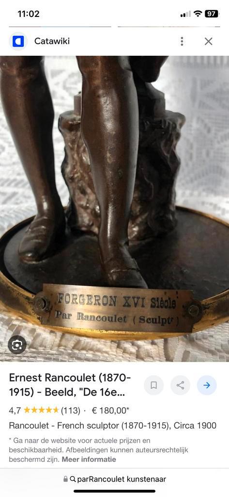 Antiek Bronzen Beeld, Antiek en Kunst, Kunst | Beelden en Houtsnijwerken, Ophalen of Verzenden