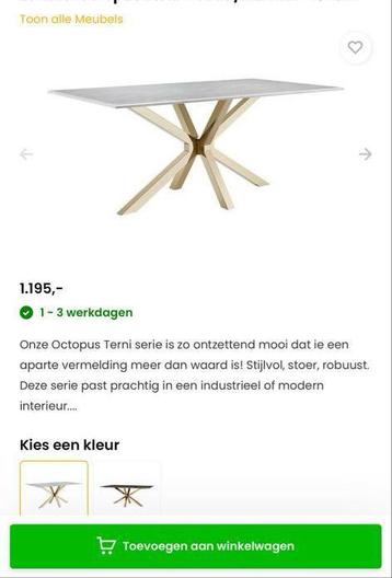 Marmere Eettafel 180x100 cm - Stijlvol Design beschikbaar voor biedingen