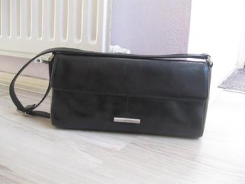 CLAUDIO FERRICI zwart leren tasje als nieuw beschikbaar voor biedingen