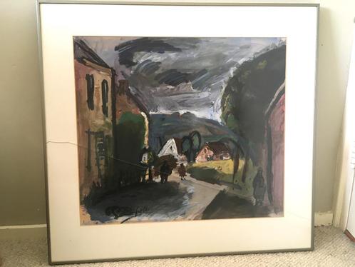 gouache "Limburg" van Pieter Defesche, Antiek en Kunst, Kunst | Schilderijen | Modern, Ophalen
