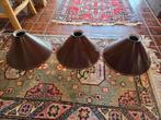 Vintage retro 3x donker bruin lampenkap, Ophalen