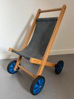 Houten Poppenbuggy blauw Stalav, Ophalen of Verzenden, Gebruikt, Overige typen