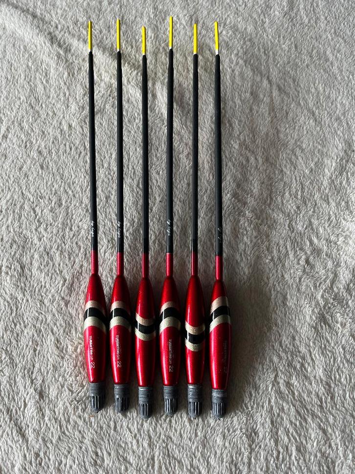 adv 242 / NIEUW set 6 matchdobbers TUBERTINI 22 gr, Watersport en Boten, Hengelsport | Witvissen, Nieuw, Dobber of Lood, Ophalen of Verzenden