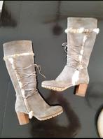 Antonio Moretto gevoerde leren laarzen – maat 37, Hoge laarzen, Ophalen of Verzenden, Grijs, Onbekend