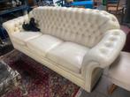 Zeer stoere sleetse vintage chesterfield 3 zits bank, Ophalen