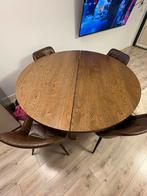 Eettafel te koop met stoelen, Ophalen, Zo goed als nieuw, Rechthoekig, 50 tot 100 cm