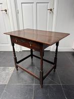Antieke Engelse Eikenhouten Wandtafel, ca. 1700, Ophalen