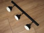 Z.G.A.N. SPOTS 3X -SPOTRAIL - MAT ZWART - INCL. NW. LAMPJES, Zo goed als nieuw, Led, Plafondspot of Wandspot, Verzenden