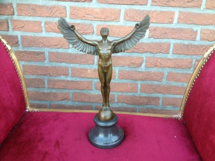 bronzen topbeeld! ICARUS, Antiek en Kunst, Antiek | Koper en Brons, Brons, Ophalen of Verzenden