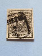 Oostenrijk gestempeld nummer 2 klein dun plekje, Postzegels en Munten, Postzegels | Europa | Oostenrijk, Verzenden, Gestempeld