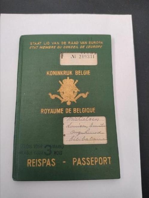 👉 Koninkrijk België passeport - reispas 1954, Boeken, Geschiedenis | Wereld, Gelezen, Europa, 20e eeuw of later, Ophalen of Verzenden