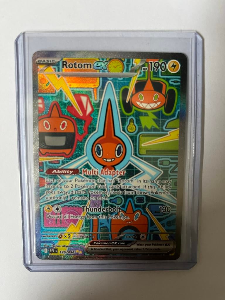 Rotom ex - Zeldzame Pokémonkaart, Ophalen of Verzenden, Zo goed als nieuw, Losse kaart, Foil