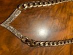 Gouden ketting met bijpassende armband, Overige materialen, Ophalen of Verzenden, Zo goed als nieuw, Goud