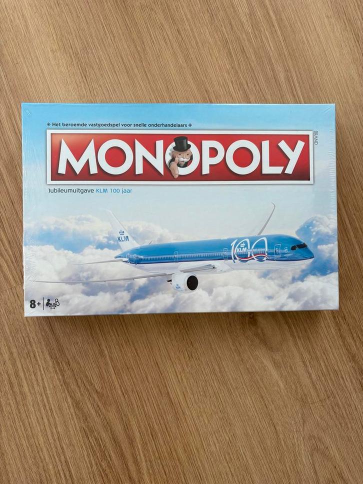 Monopoly KLM 100 Jaar Editie - Nieuw in verpakking!, Hobby en Vrije tijd, Gezelschapsspellen | Bordspellen, Nieuw, Een of twee spelers