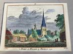 gekleurde gravure dorp de haage bij Breda, 1732, Antiek en Kunst, Kunst | Etsen en Gravures, Ophalen of Verzenden