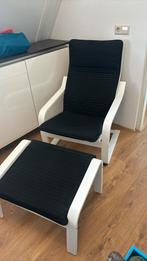 IKEA Poang fauteuil met voetensteun, Huis en Inrichting, Stoelen, Zo goed als nieuw, Eén, Ophalen