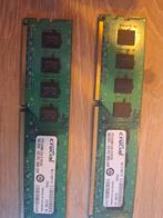 2x 4GB DDR3 Crucial RAM Geheugen, Computers en Software, RAM geheugen, Gebruikt, DDR3, Ophalen of Verzenden, Desktop