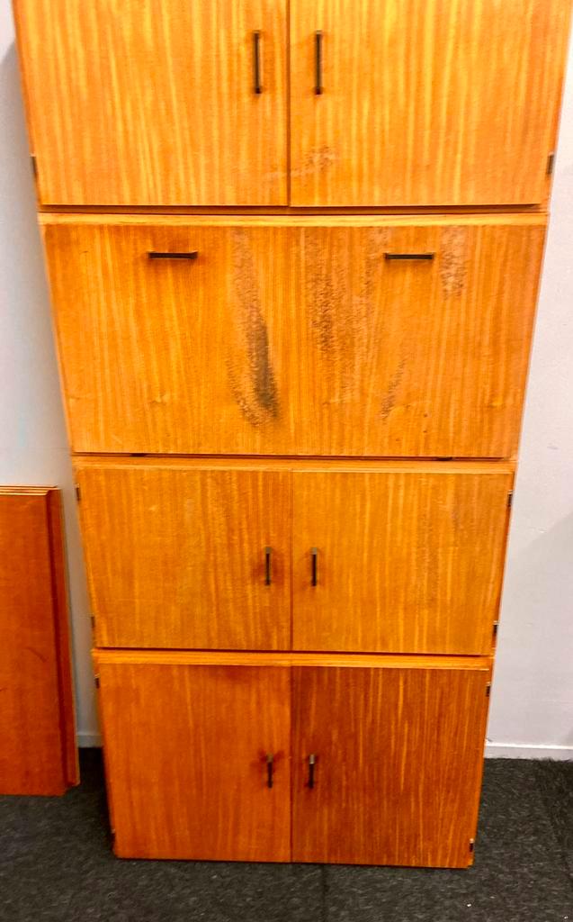 ≥ x Vintage Simpla-Lux Wandmeubel Kastjes jaren 60/70 teak