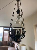 Antieke hanglamp met olielamp, Ophalen