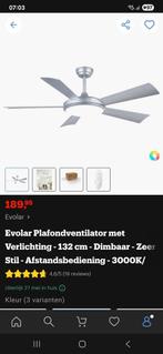 Plafondventilator dimbaar, Ophalen, Ventilator met afstandsbediening, Zo goed als nieuw, Plafondventilator
