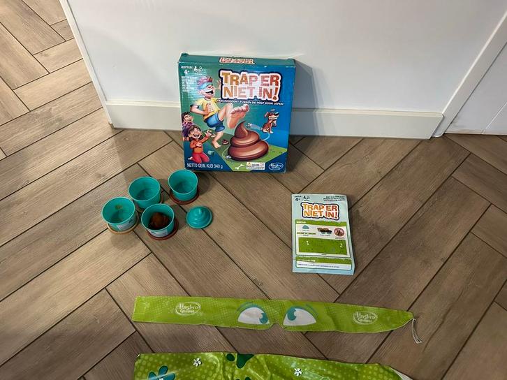 Gezelschapsspel kind Trap er niet in, Hobby en Vrije tijd, Gezelschapsspellen | Bordspellen, Gebruikt, Ophalen of Verzenden