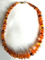 Vintage Baltisch amber ketting, Gebruikt, Bruin, Ophalen of Verzenden, Steen of Mineraal