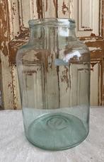 Brocante oude glazen pot - vaas - honingpot?, Ophalen of Verzenden