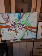 Groot canvas bloemen, Ophalen