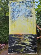 Groot schilderij half abstract 4 meter hoog en 2 meter br, Ophalen
