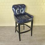 23735 Chesterfield Barkruk Leder Blauw, Ophalen of Verzenden