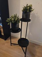 Ikea olivblad plantenstandaard zwart metaal, Ophalen, Tuin, Zo goed als nieuw, Metaal