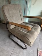 Ivar industriële fauteuil stoel buizen frame olijf groen, Huis en Inrichting, Fauteuils, Ophalen, Minder dan 75 cm, Zo goed als nieuw