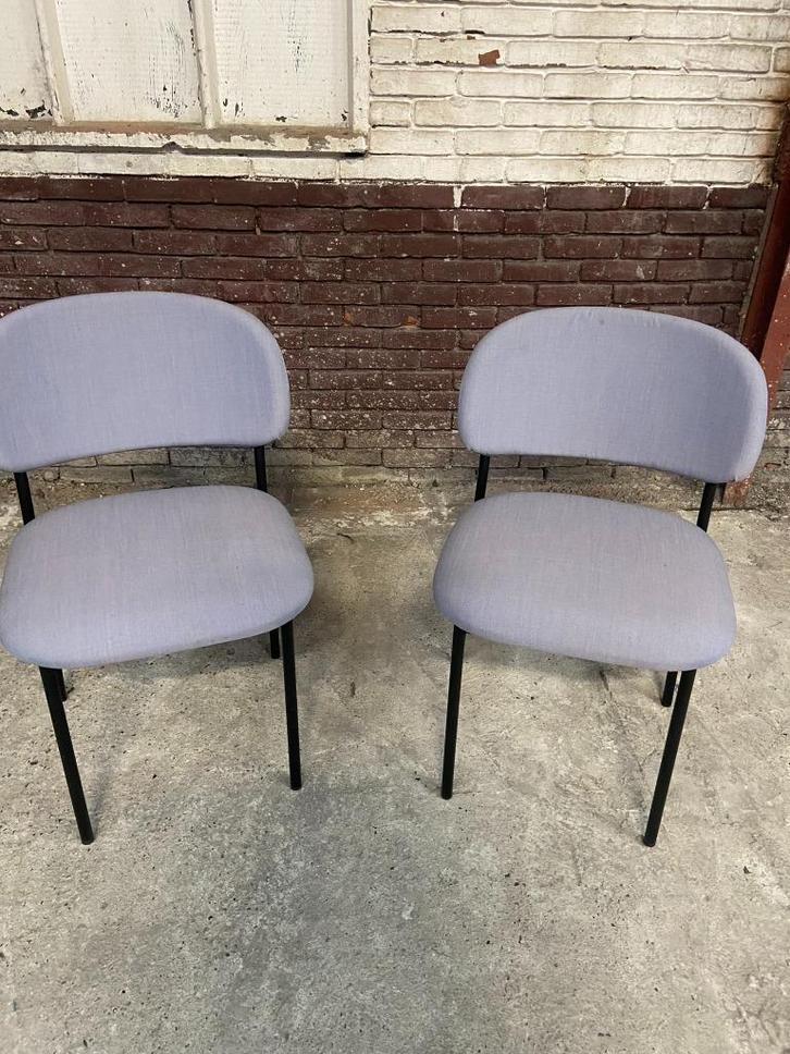 Blasco & Vila RC Metal Stoelen, Huis en Inrichting, Stoelen, Zo goed als nieuw, Twee, Metaal, Stof, Blauw, Ophalen