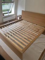 IKEA Wooden Bed Frame, Huis en Inrichting, Slaapkamer | Bedden, Ophalen, Gebruikt, Wit, Tweepersoons