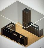 Outlet Bruynzeel - kasten voor hoekopstelling donker Eiken, Ophalen, Nieuw