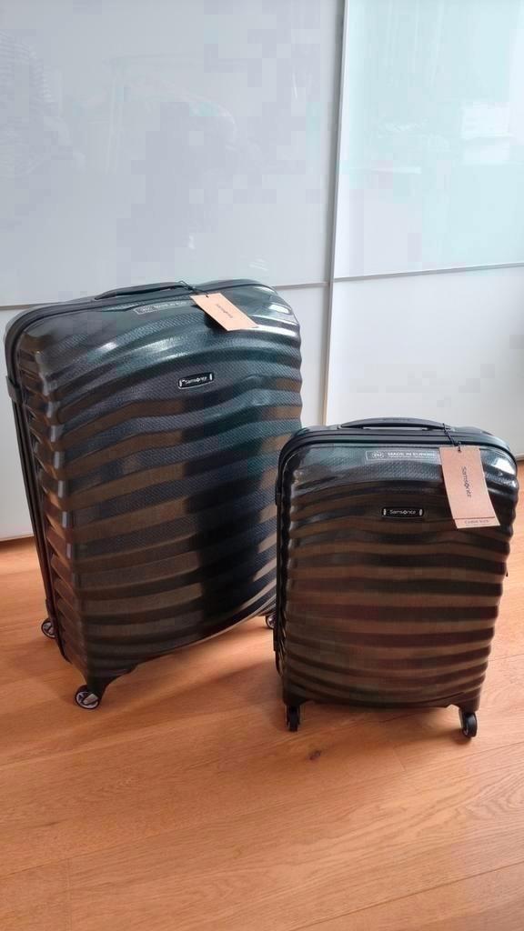 Samsonite Lite-Shock SET 55 en 75 cm Black NIEUW, Sieraden, Tassen en Uiterlijk, Koffers, Nieuw, Hard kunststof, 70 cm of meer