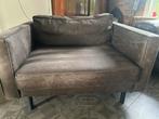 Bruin Stoffen Stoel & Loveseat Set, Ophalen of Verzenden, Gebruikt, Stof, 75 tot 100 cm