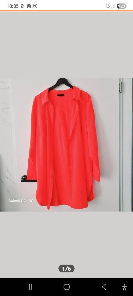 Nieuwe bloes Zizzi staat M maar L kan ook 42 44 koraal kleur, Kleding | Dames, Blouses en Tunieken, Nieuw, Maat 42/44 (L), Overige kleuren