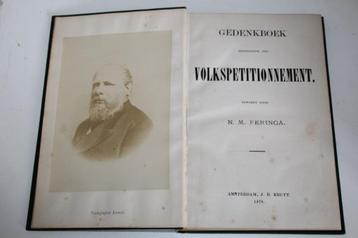 Gedenkboek subsidiëring Bijz. Onderwijs met foto Willem III  beschikbaar voor biedingen