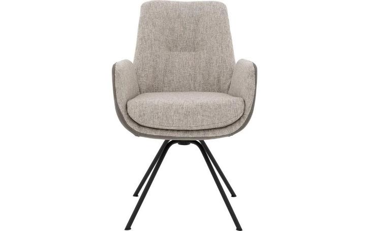 Mabach eetkamerstoel Goossens 3 stuks, Huis en Inrichting, Stoelen, Nieuw, Drie, Stof, Grijs, Ophalen