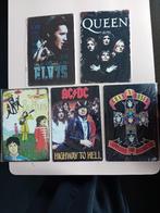 5 metalen wandborden - ac,dc - the beatles - elvis - queen, Ophalen of Verzenden, Nieuw, Reclamebord
