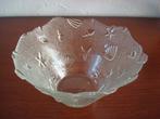 Glazen schaal met schelp decor, Ophalen of Verzenden, Zo goed als nieuw, Rond, Glas