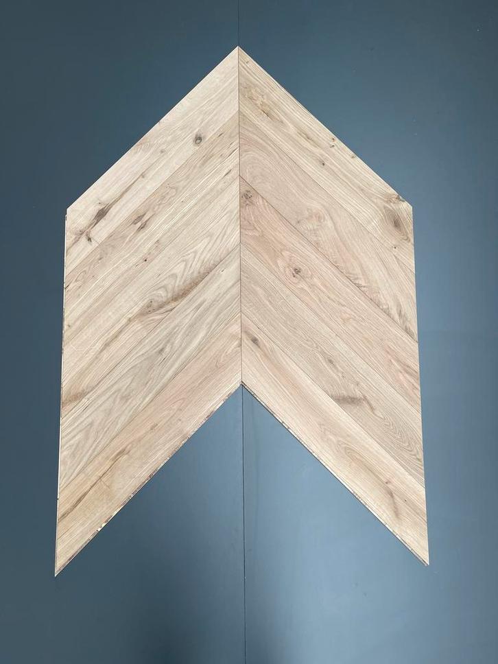 Eiken Hongaarse punt 45graden multiplank vloer €55 incl btw, Doe-het-zelf en Verbouw, Vloerdelen en Plavuizen, Nieuw, Parket, Hout